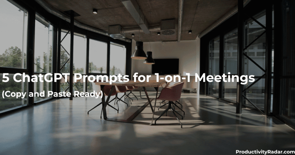 chatgpt prompts for 1-on-1 meetings