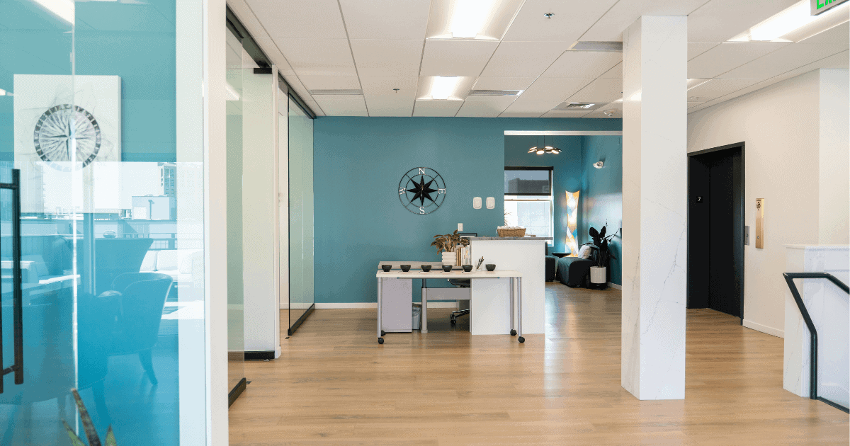 A clean modern office space about Productivity Radar