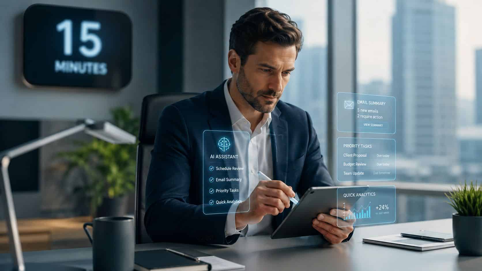 Manager using an AI assistant instead of chasing deep-work blocks, a realistic take on time management for managers