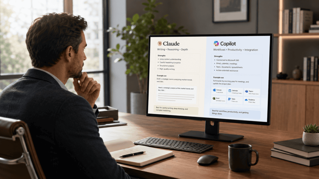 Claude vs Copilot for Managers: When Words Beat Workflow
